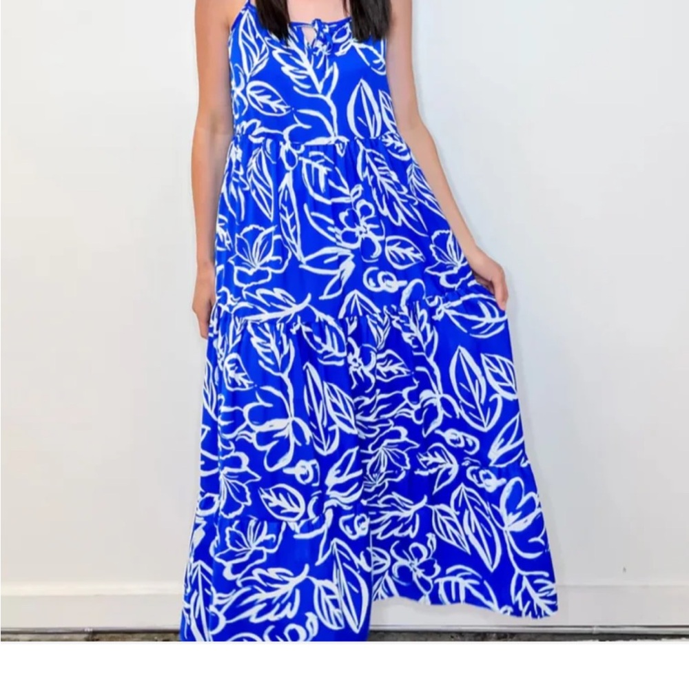 Skies are Blue Floral Maxi Dress Sz S